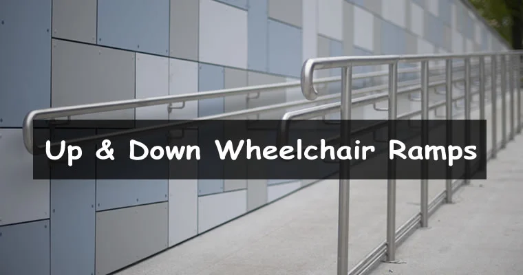 How to push a manual wheelchair on a ramp